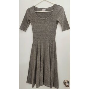 Fit & Flare Gray Midi Dress